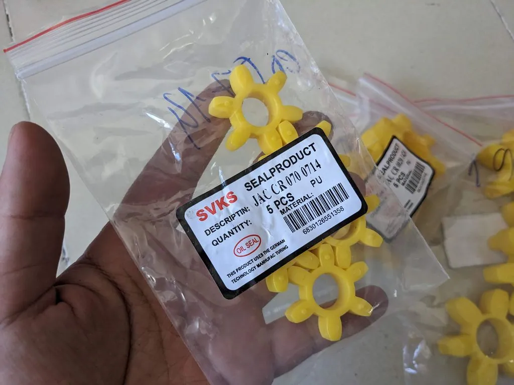 Khớp nối MT 4 (ID42, OD100, H20, 6 cánh) — MT (Multi Tooth) Coupling — PXL 3