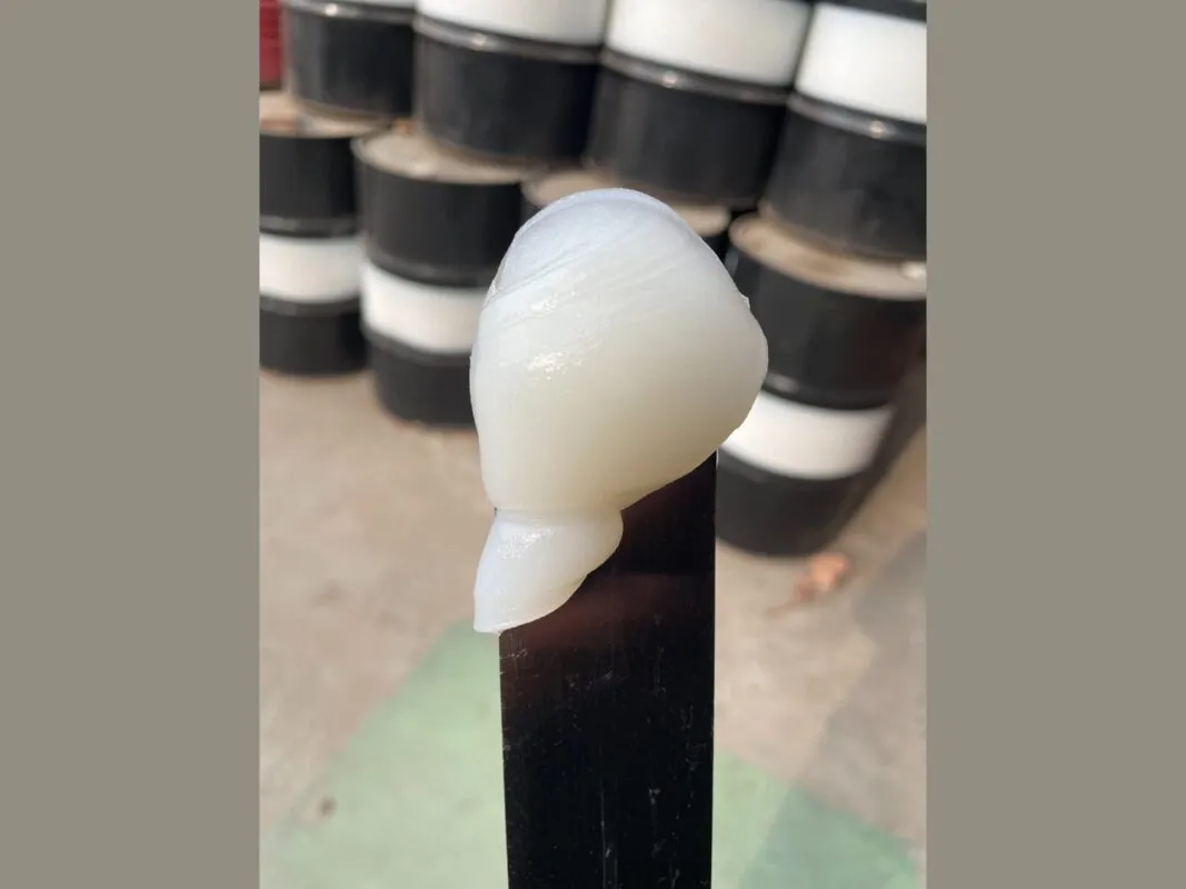 Mỡ bôi trơn vòng bi: mỡ trắng bám đầu que trước dãy thùng