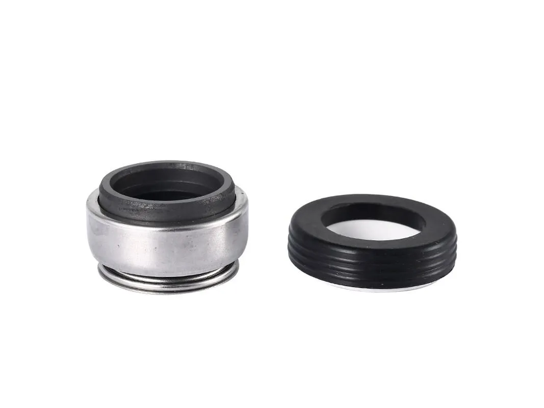 Phốt bơm nước 301: phần quay vỏ inox cạnh vòng tĩnh bọc cao su đen