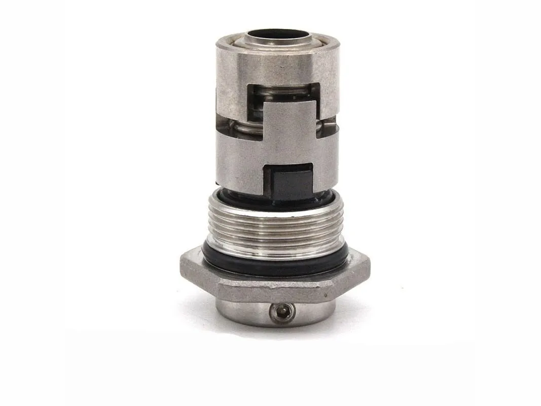 Phớt bơm trục đứng: phớt cartridge dựng đứng, thấy lò xo và vít khoá
