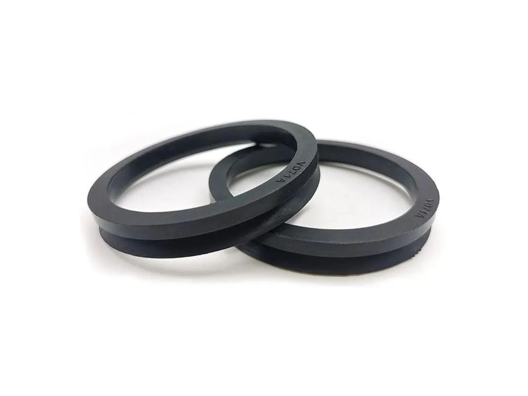 Phớt V-ring VA: hai phớt V-ring đen lồng nhau, thân in mã cỡ