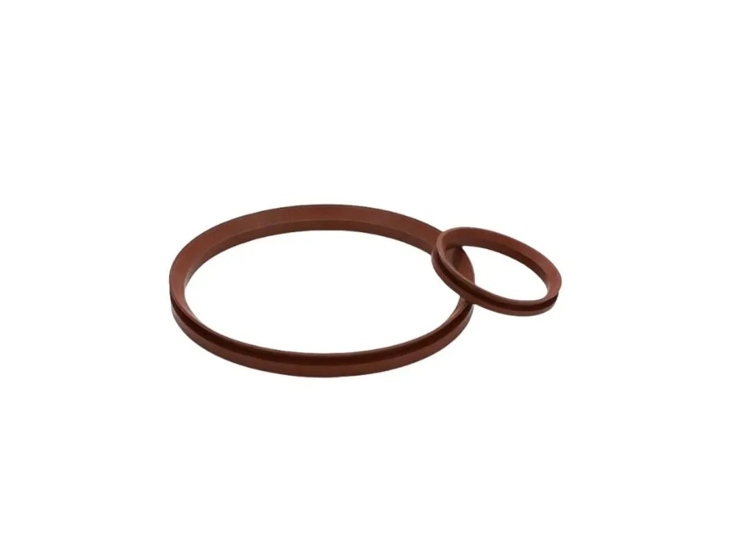 Phớt V-ring VA: hai phớt V-ring Viton nâu một lớn một nhỏ