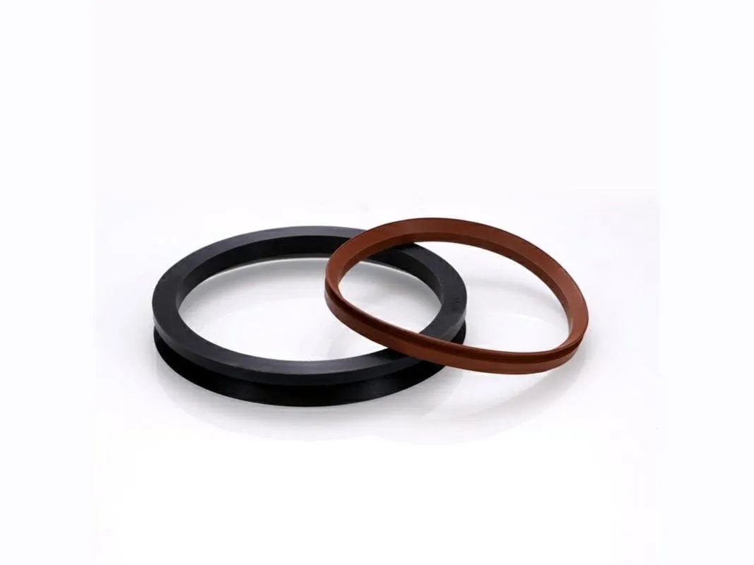 Phớt V-ring VA: phớt V-ring NBR đen và Viton nâu đặt chồng