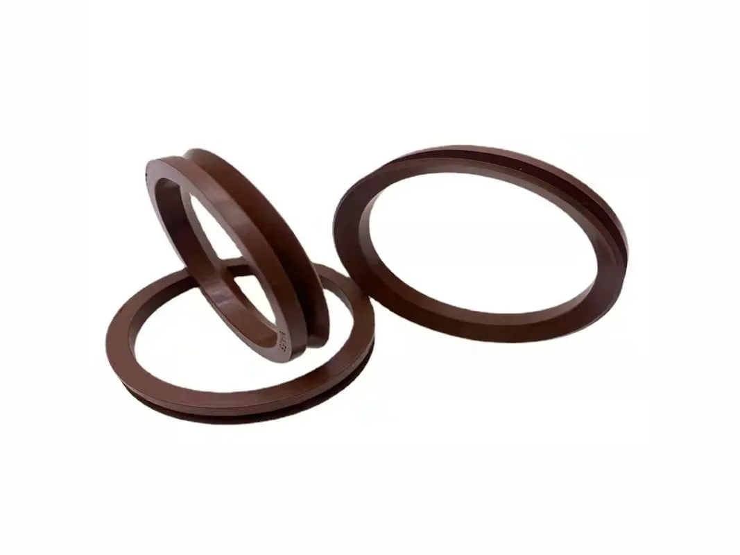 Phớt V-ring VS: ba phớt V-ring Viton nâu đặt nghiêng