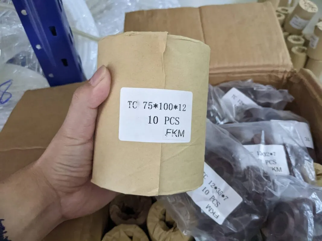 Phớt xe nâng: cuộn phớt FKM ghi nhãn TC 75*100*12, 10 cái
